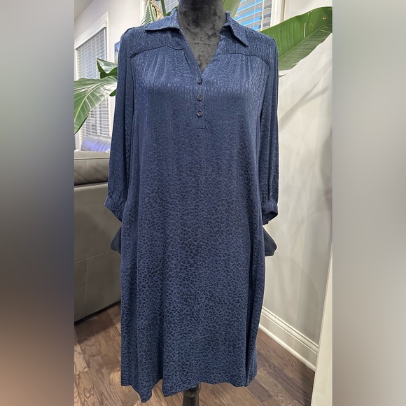 ✨NWT✨ Gerard Darel Blue & Black Cheetah Print Janelle Dress Size 36 (US Size 4) - Picture 10 of 16